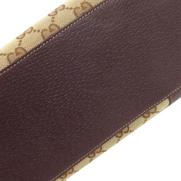 Gucci 141470 GG Tote Bag Canvas Leather Women - Picture 12 of 15